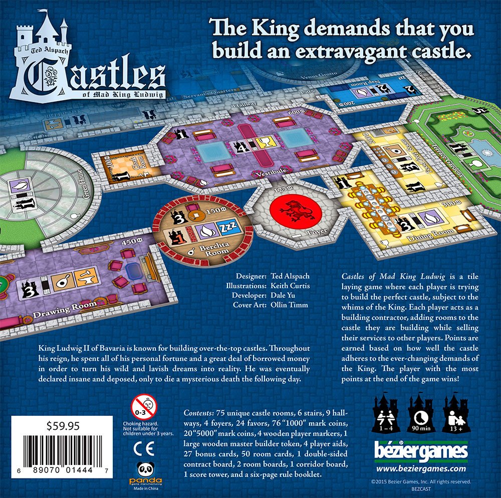 Présentation du jeu Castles Of Mad King Ludwig