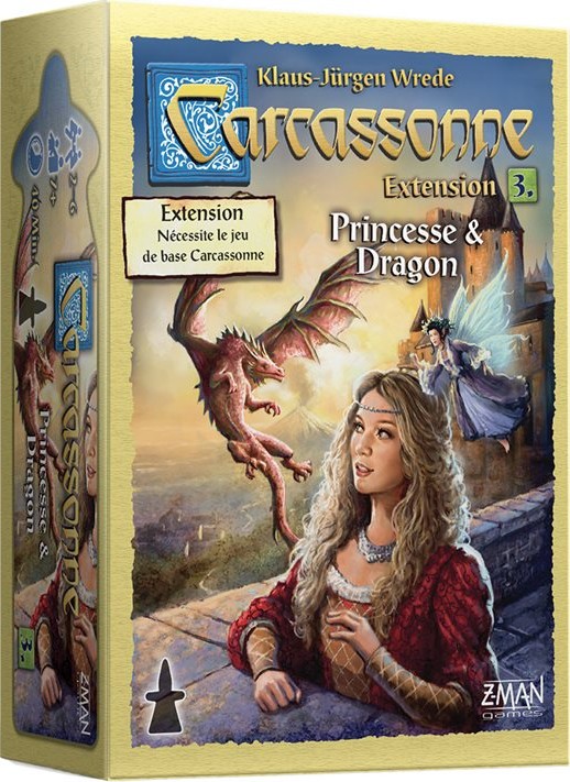 Boîte du jeu Carcassonne : Ext3 - Princesses et Dragon