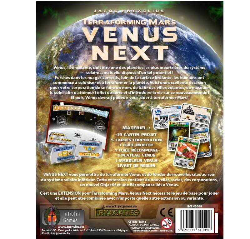 Présentation du jeu Terraforming Mars Venus