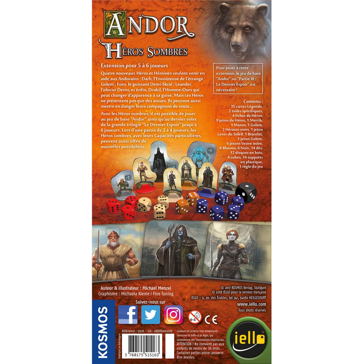 Présentation du jeu Andor : Héros Sombres