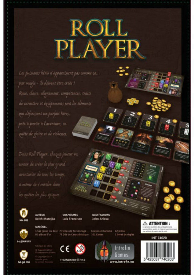 Présentation du jeu Roll Player VF offert chez LilloJEUX
