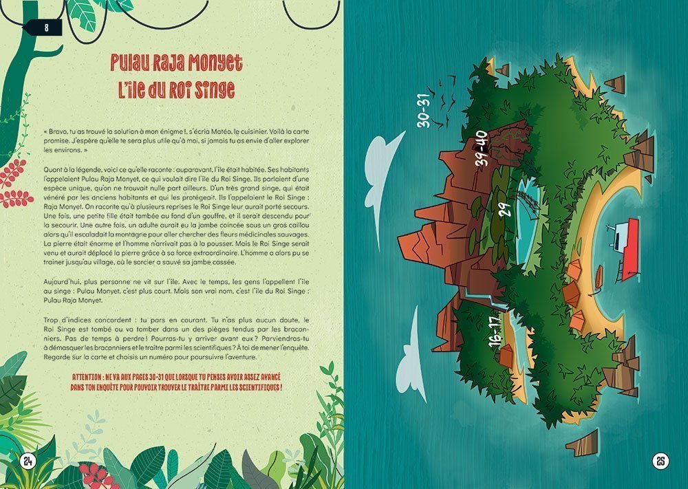 Présentation du livre-jeu Escape Quest Kids - L'Île au Singe offert chez LilloJEUX