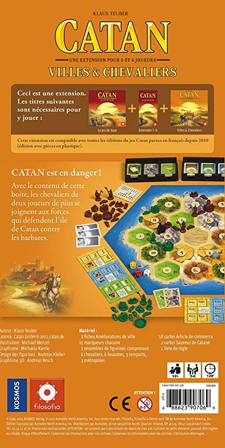 Présentation du jeu Catan Villes & Chevaliers -extension 5-6 joueurs offert chez LilloJEUX