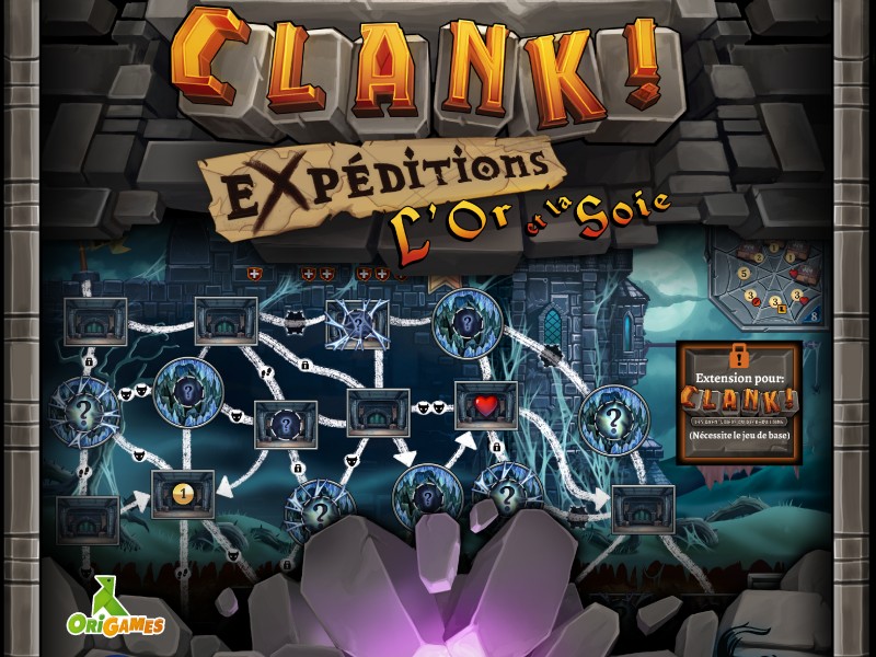 Présentation du jeu Clank! Expéditions L'Or et la Soie (extension) offert chez LilloJEUX