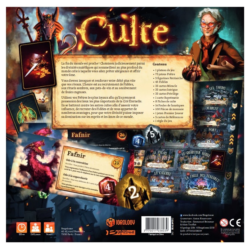 Présentation du jeu Culte offert chez LilloJEUX