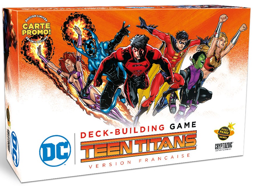 Boite du jeu DC Comics Deck-Building Teen Titans offert chez LilloJEUX