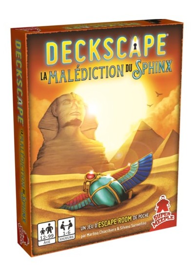 Boite du jeu Deckscape - La Malédiction du Sphinx offert chez LilloJEUX