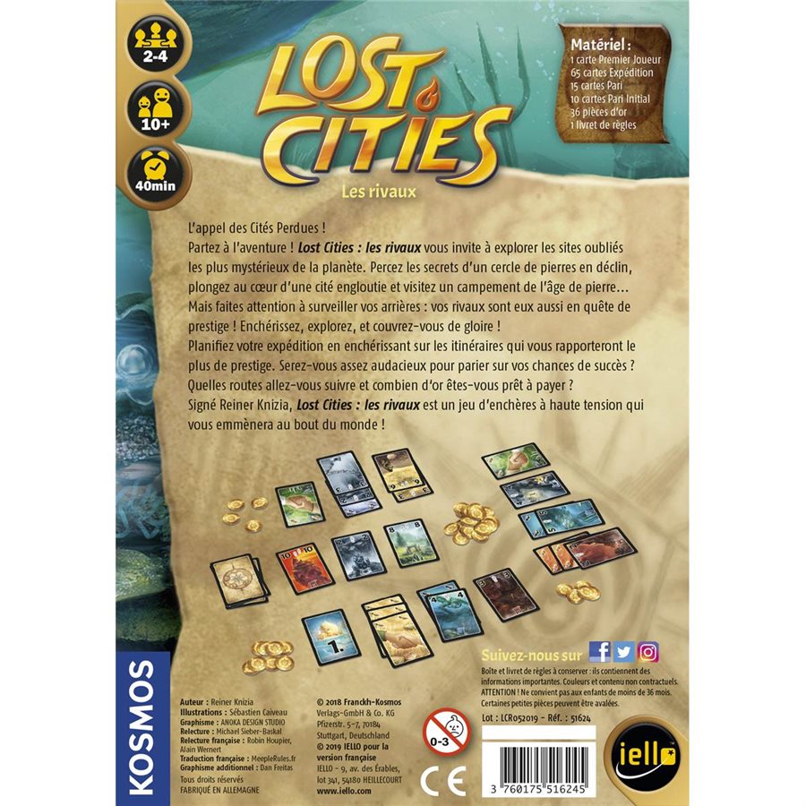 Présentation du jeu Lost Cities : Rivaux