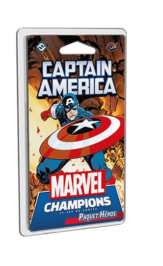 Boite du jeu Marvel Champions - Le jeu de Cartes: Captain America offert chez LilloJEUX