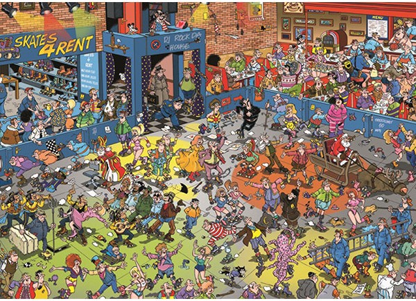 Puzzle Jumbo Jan Van Haasteren – L'Oasis – 1500 Pièces, 90x60 Cm – Occasion