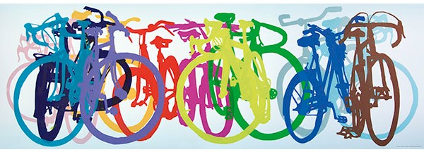Casse-tête - Bike Art - Colourful Row (1000 pièces) - Heye