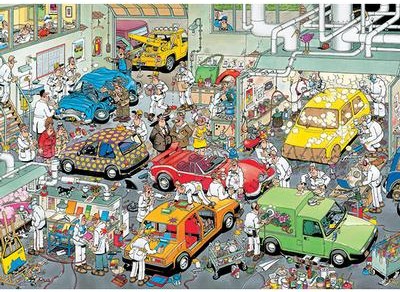 Casse-tête - Jan Van Haasteren - L'atelier de peinture pour automobiles (500 pièces) - Jumbo