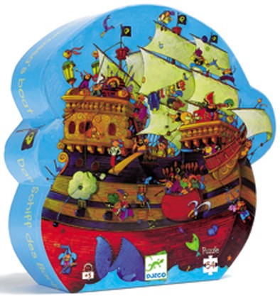 Puzzle silhouette 54 pièces - Le bateau de Barberousse main image 1