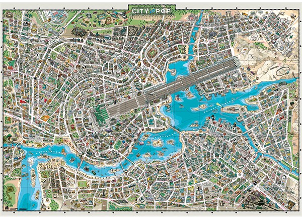 Casse-tête - Map Art - City of Pop (2000 pièces) - Heye