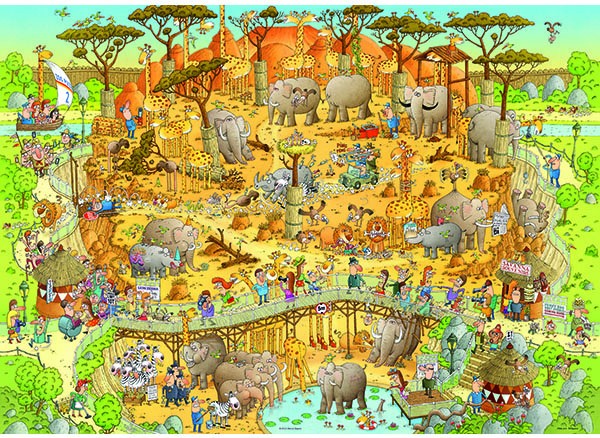 Funky Zoo – African Habitat (1000 pièces) – Heye