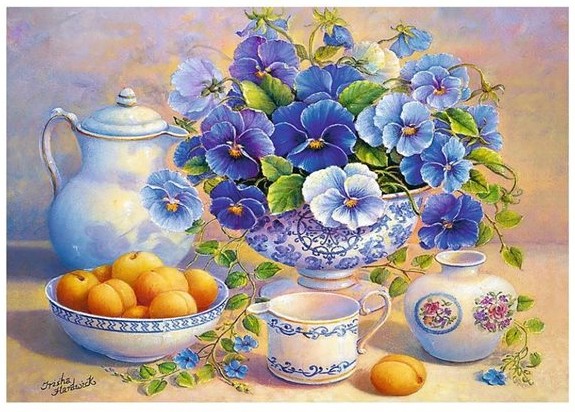 Casse-tête - Trefl - Bouquet bleu (1000 pièces)