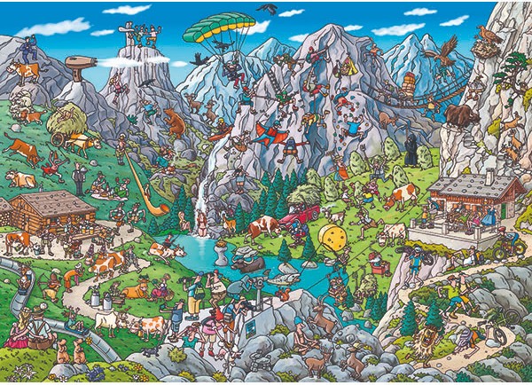 Casse-tête - tanck - Alpine Fun (1000 pièces) - Heye