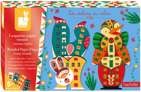 Languettes papier tressées – Animaux rigolos