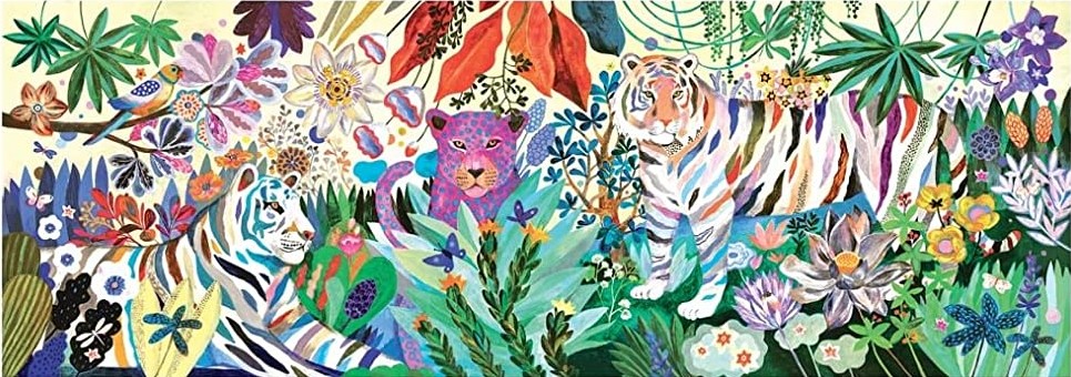Casse-tête Gallery Rainbow tigers (1000 pièces) Djeco