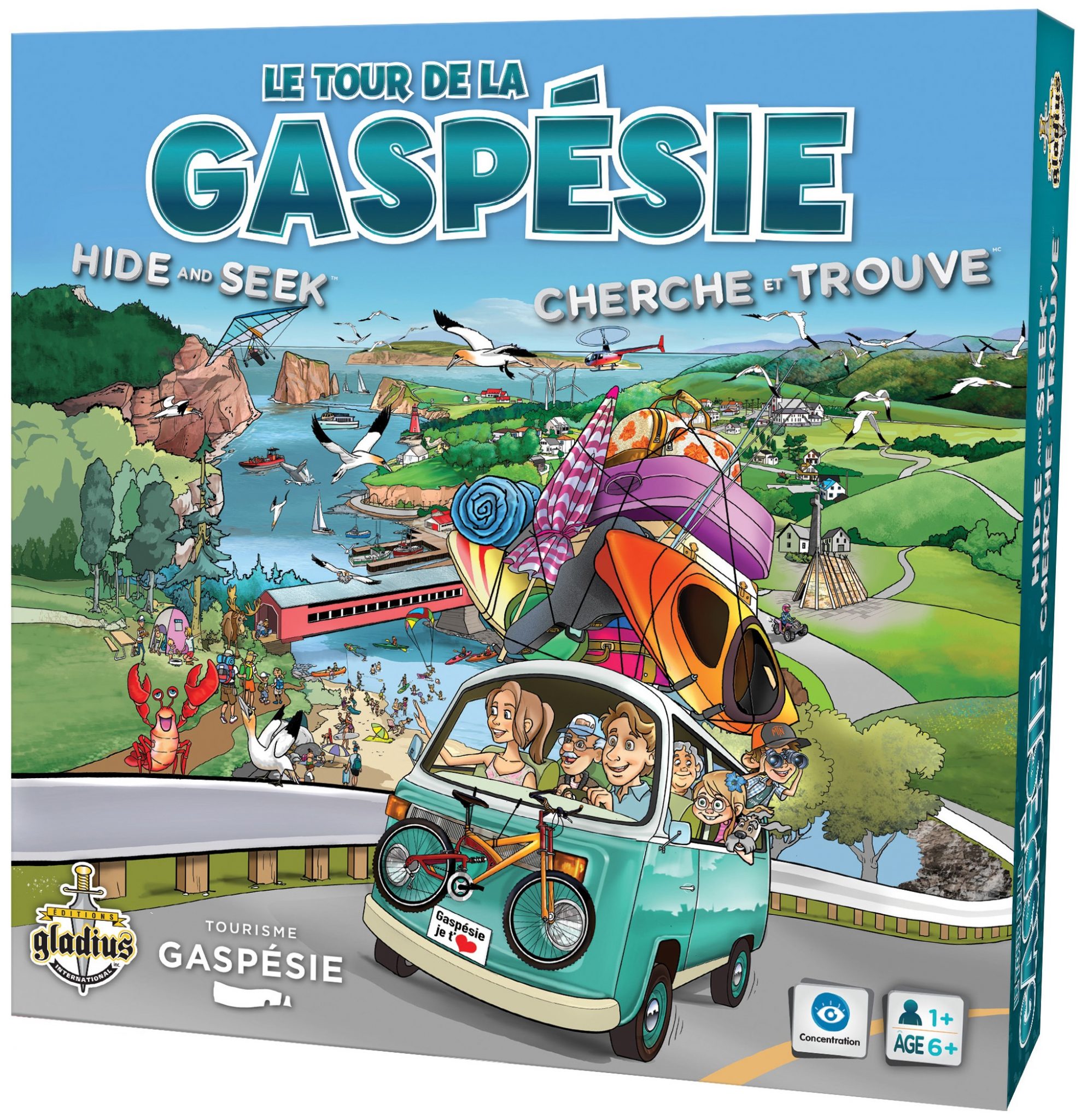 Boîte du jeu Le Tour de la Gaspésie - Cherche et trouve