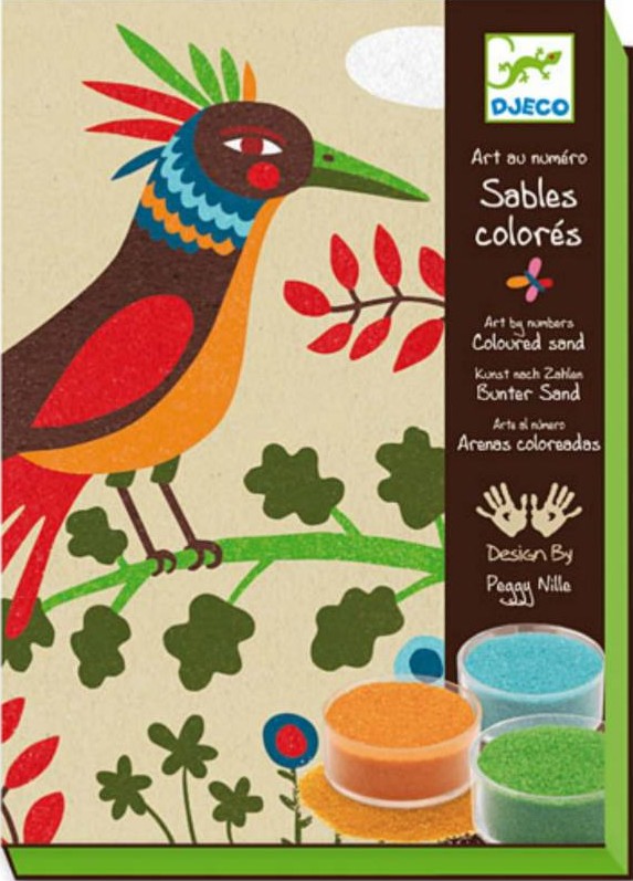Boîte du Bricolage Sables Colorés Oiseaux de Paradis