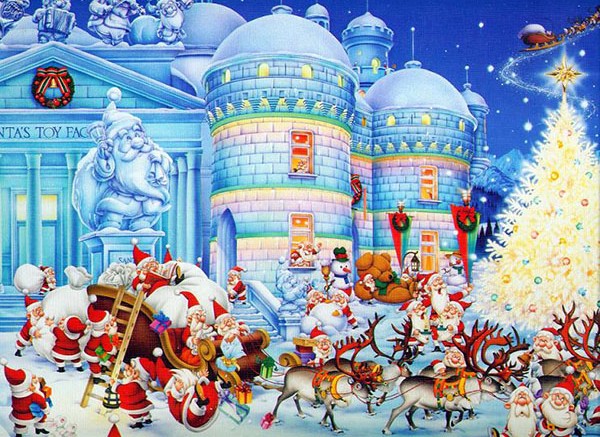 Casse-tête L'Atelier du Père Noël (1000 pièces) Piatnik