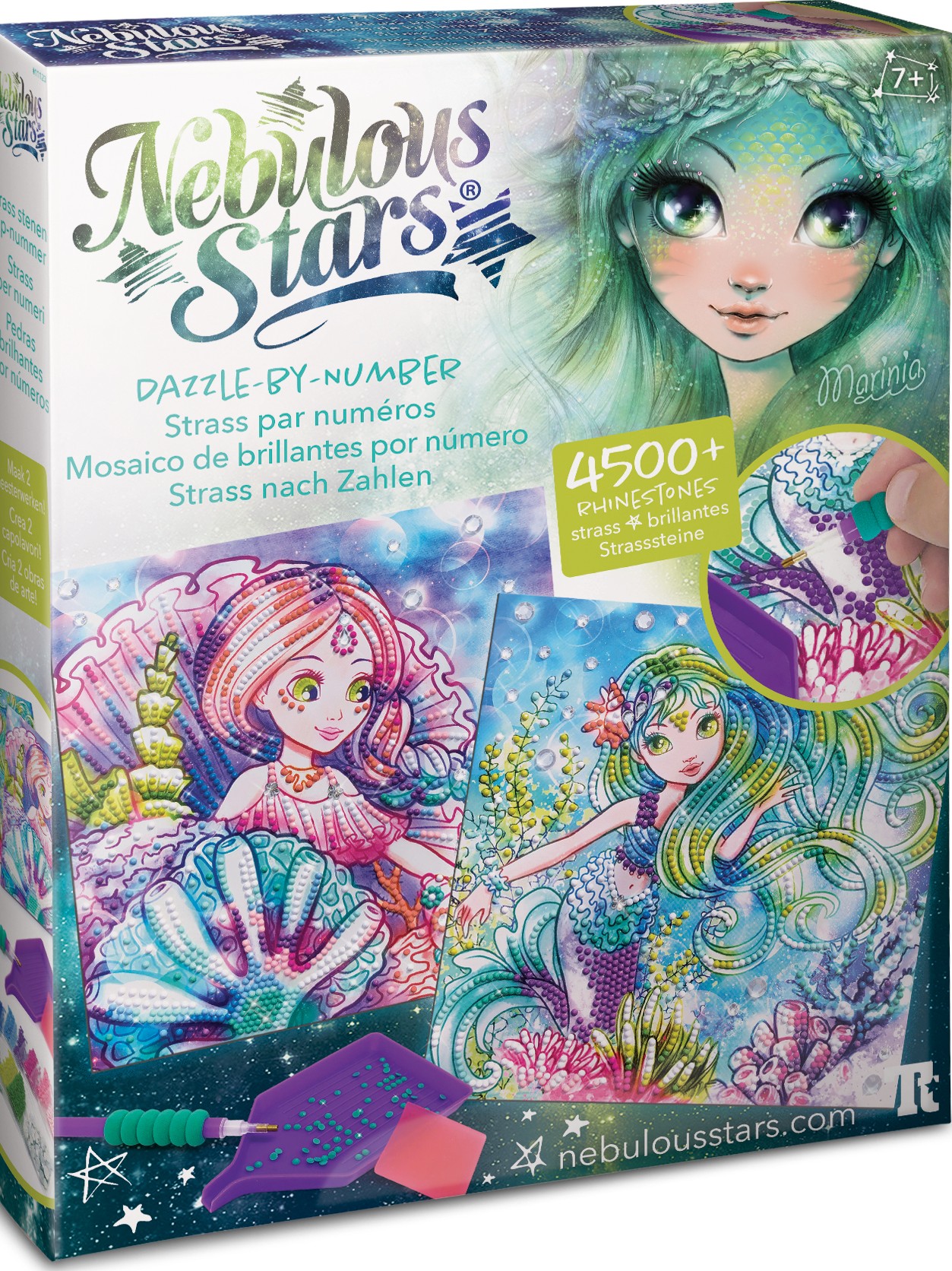 Boîte du jeu Nebulous Stars - Strass par numéro Marinia