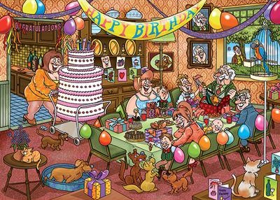 Wasgij Mystery 16 – Anniversaire surprise! (1000 pièces) – Jumbo