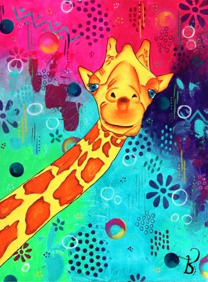 Broderie de Diamants - Sourire d'une Girafe