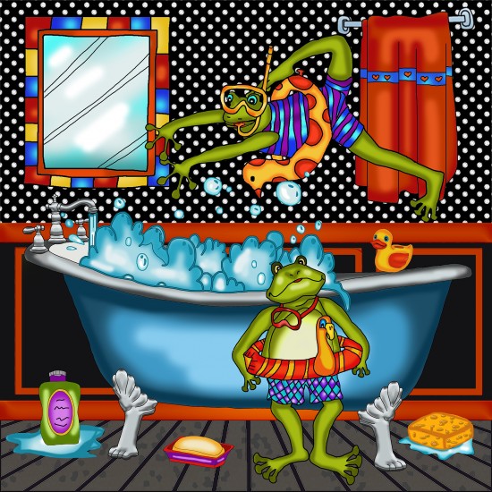 Broderie de Diamants – L’Heure du Bain (50 x 50)