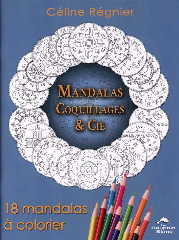 Boîte du jeu Mandalas coquillages & Cie - 18 mandalas à colorier