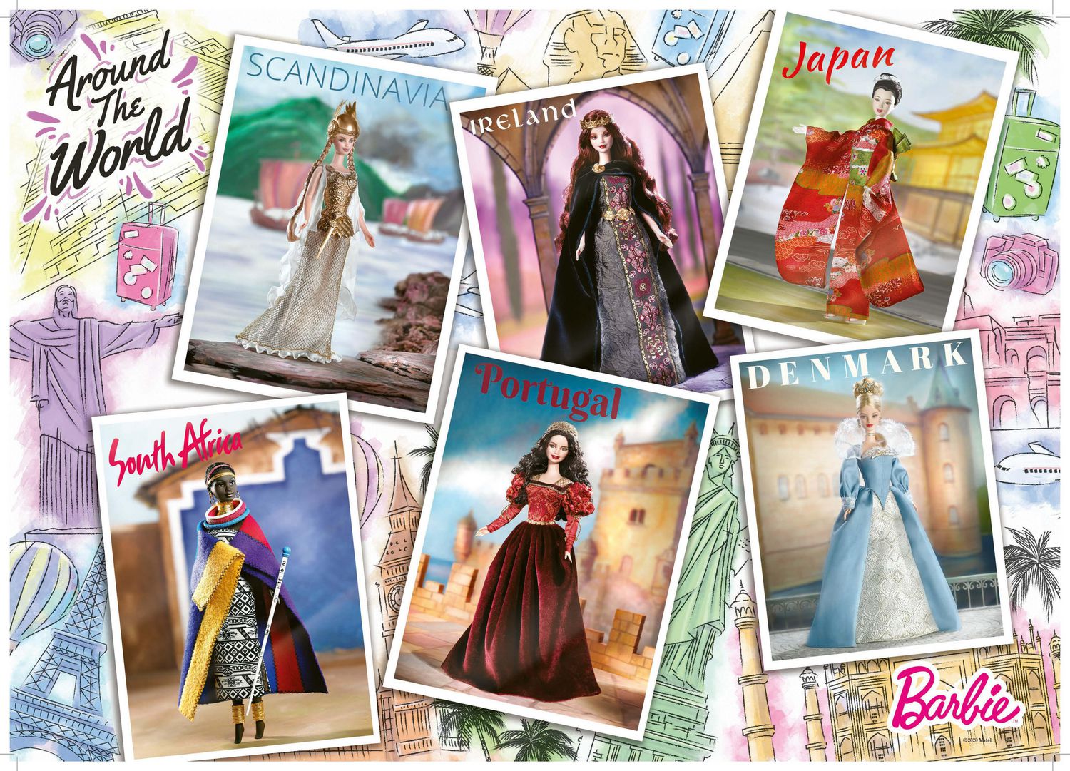 Boîte du jeu Barbie - À travers le monde (1000 pièces) - Ravensburger