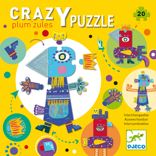 Boîte du jeu Crazy Puzzle - Plum's Zules (20 pièces) - Djeco