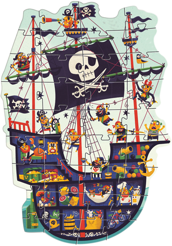 Boîte du jeu Géant - Bateau de Pirates (36 pièces) - Djeco