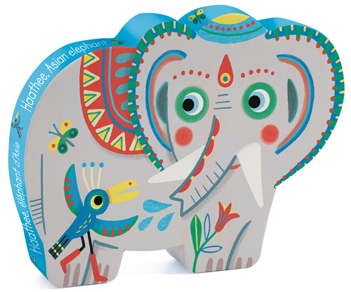 Silhouette – Éléphant d’Asie (24 pièces) – Djeco
