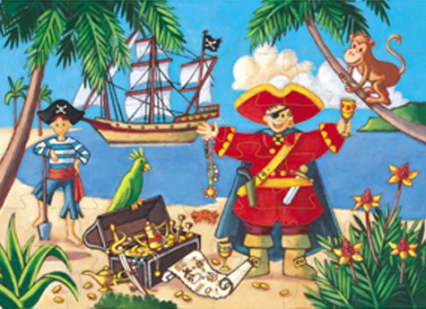 Présentation du jeu Silhouette - Pirate (36 pièces) - Djeco
