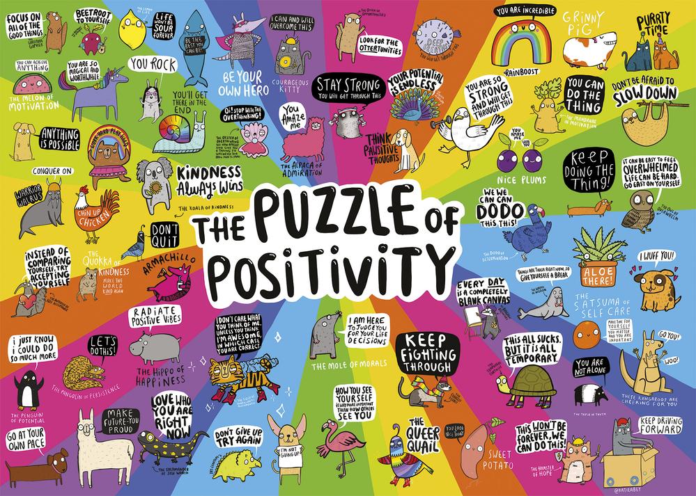 Boîte du casse-tête Puzzle of Positivity (1000 pièces) - Gibsons