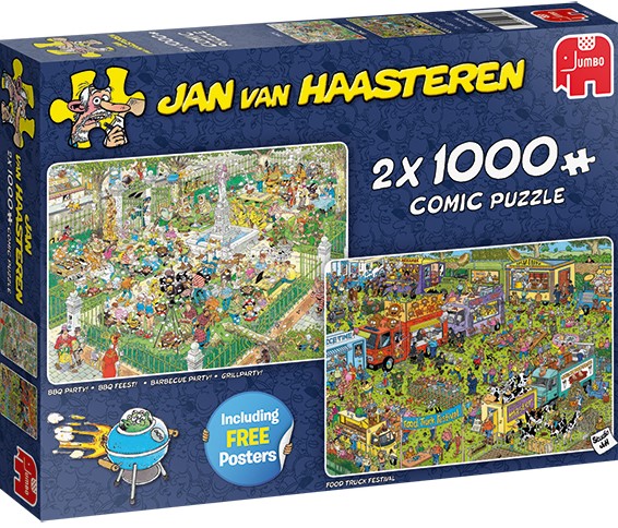 Boîte du casse-tête Jan Van Haasteren - BBQ Party (1000 pièces) et Food Truck Festival (1000 pièces) - Jumbo