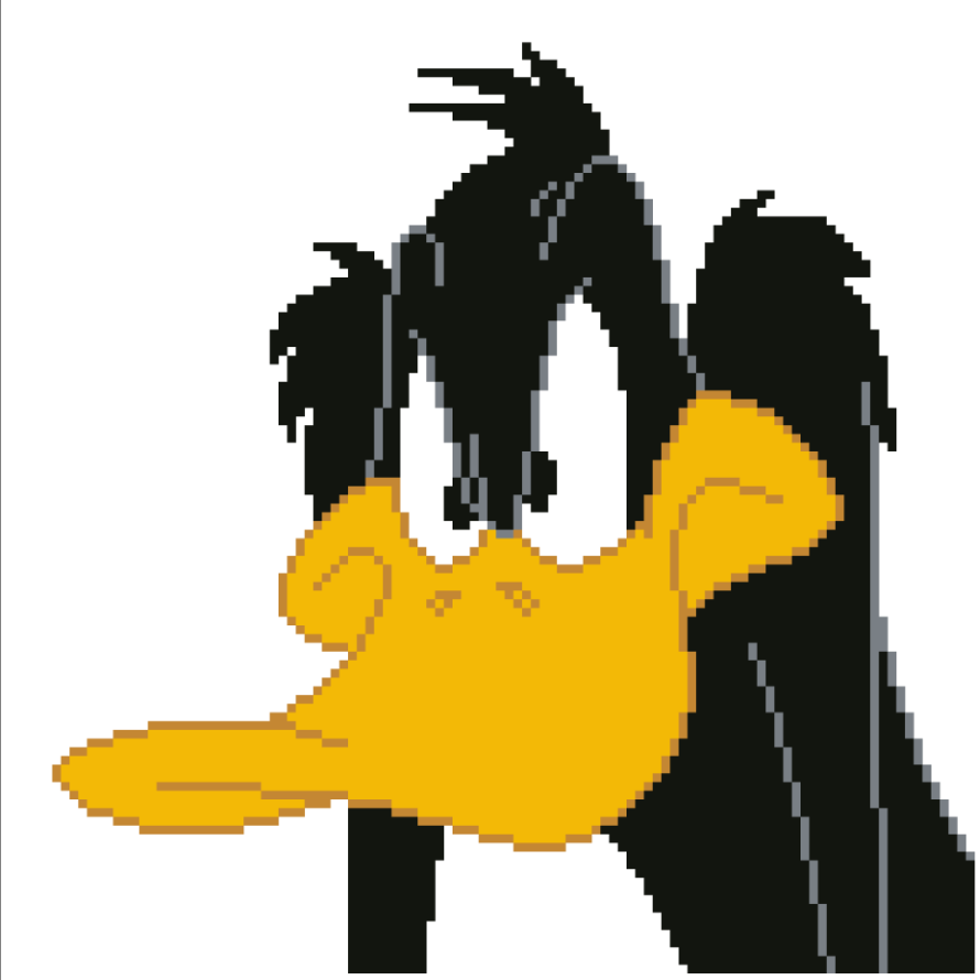 Présentation du bricolage Diamond Dotz - Daffy Duck (32 x 32)