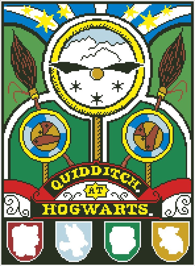 Présentation du jeu Diamond Dotz - Harry Potter Quidditch (42 x 57)