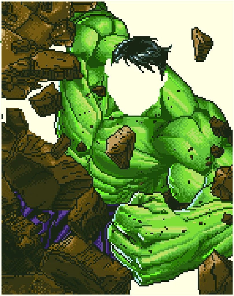 Présentation du bricolage Diamond Dotz - Hulk Smash (42 x 53)