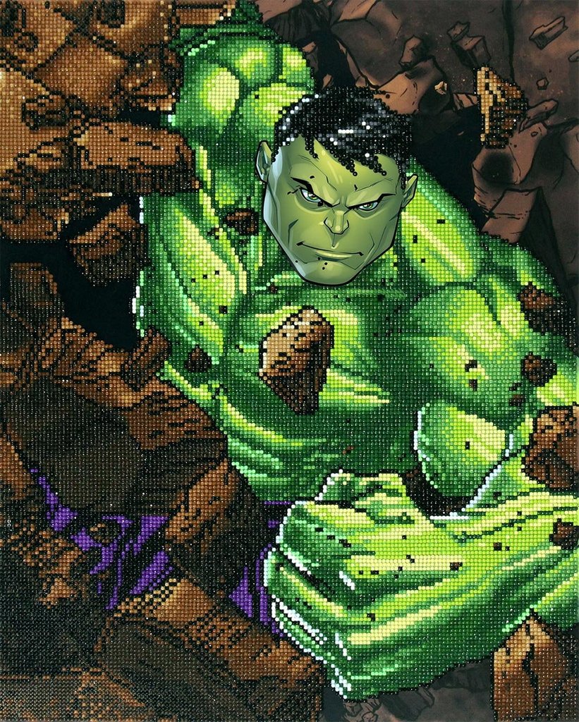 Boîte du bricolage Diamond Dotz - Hulk Smash (42 x 53)