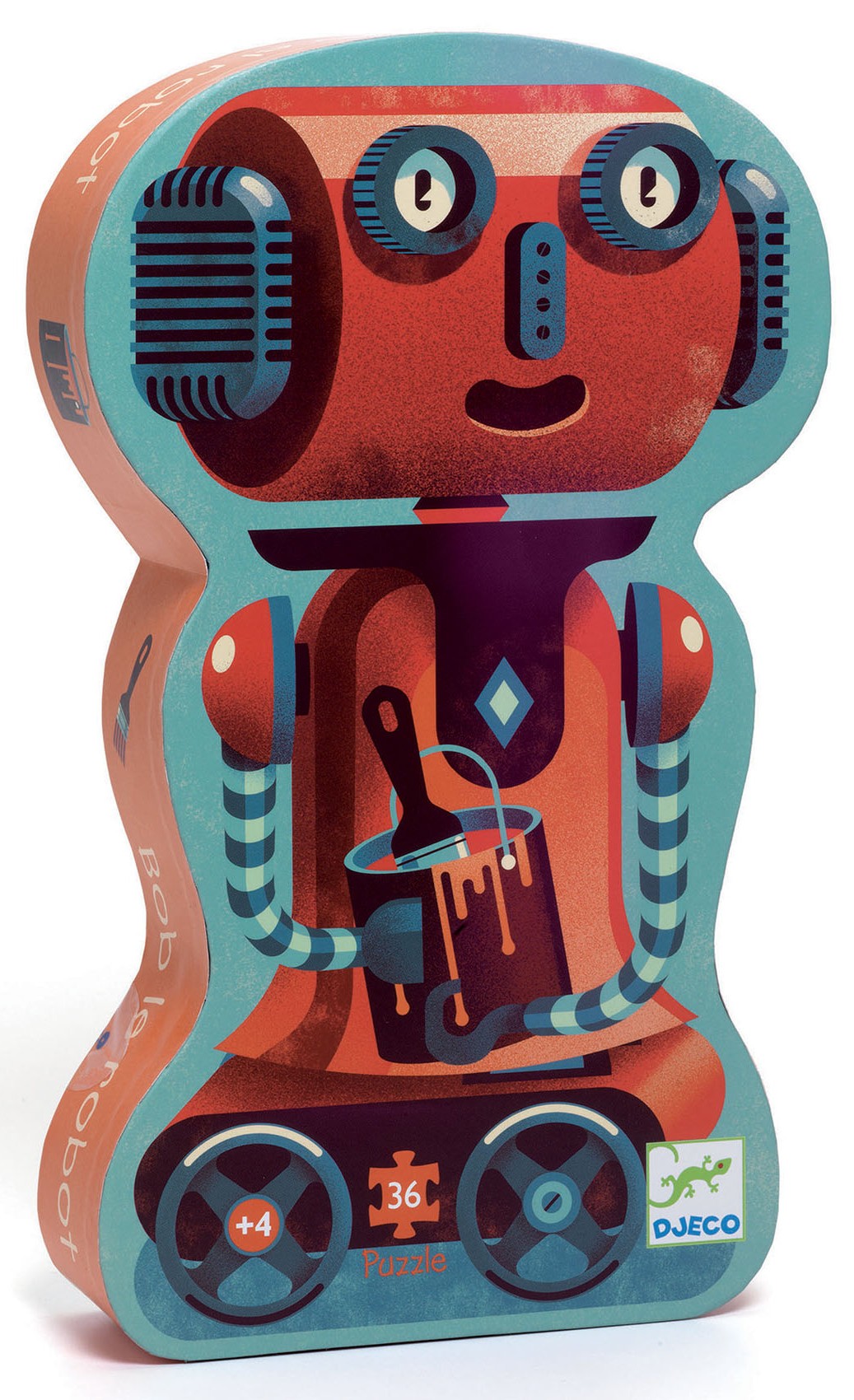 Boîte du casse-tête Silhouette - Bob le Robot (36 pièces) - Djeco