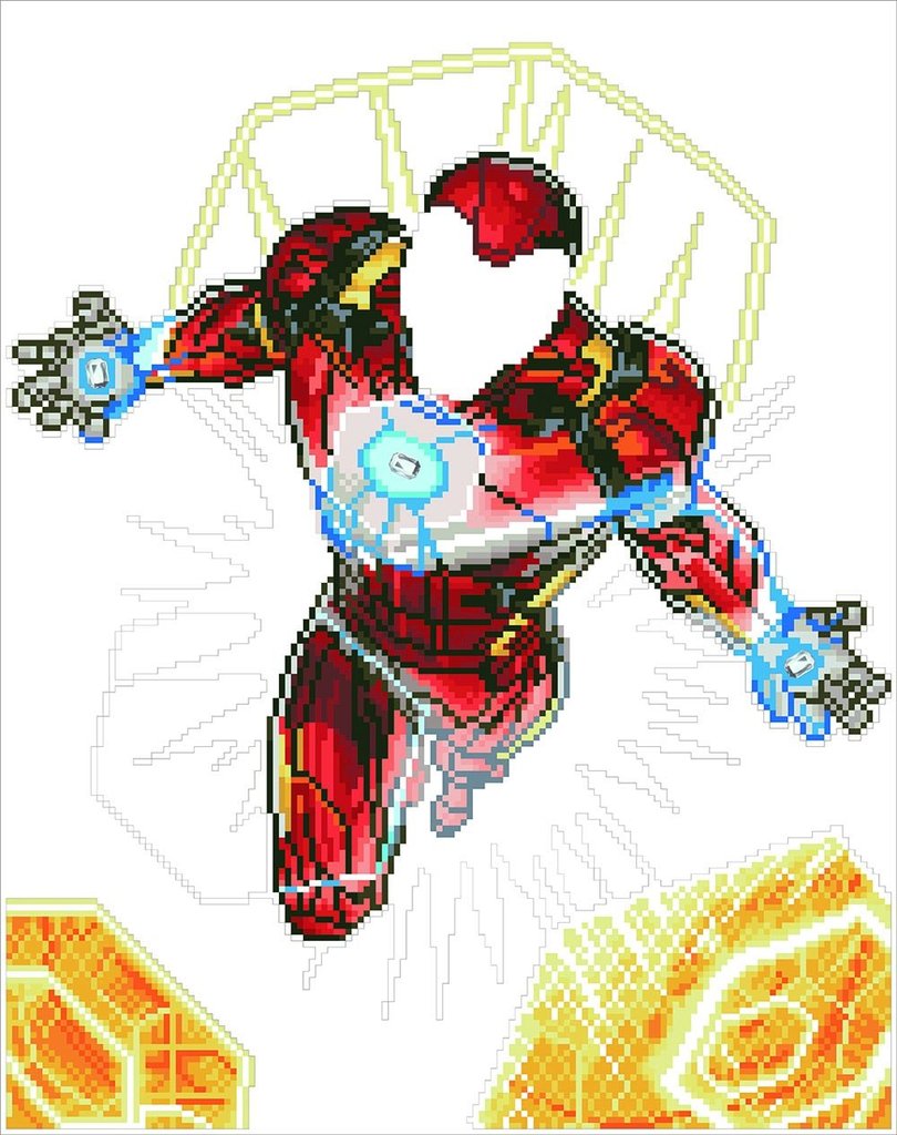 Présentation bricolage Iron-Man Blast Off (42 x 53)