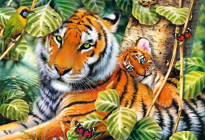 Boîte du casse-tête Deux Tigres (1500 pièces) - Trefl