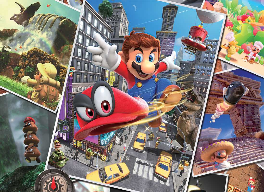 Boîte du casse-tête Super Mario Odyssey "Snapshots" (1000 pièces) - USAopoly