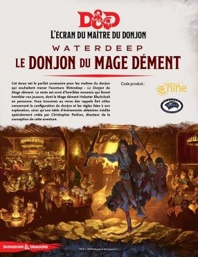 Présentation du jeu Donjons & Dragons - Ecran: Waterdeep Le Donjon du Mage Dément - Livre (VF)