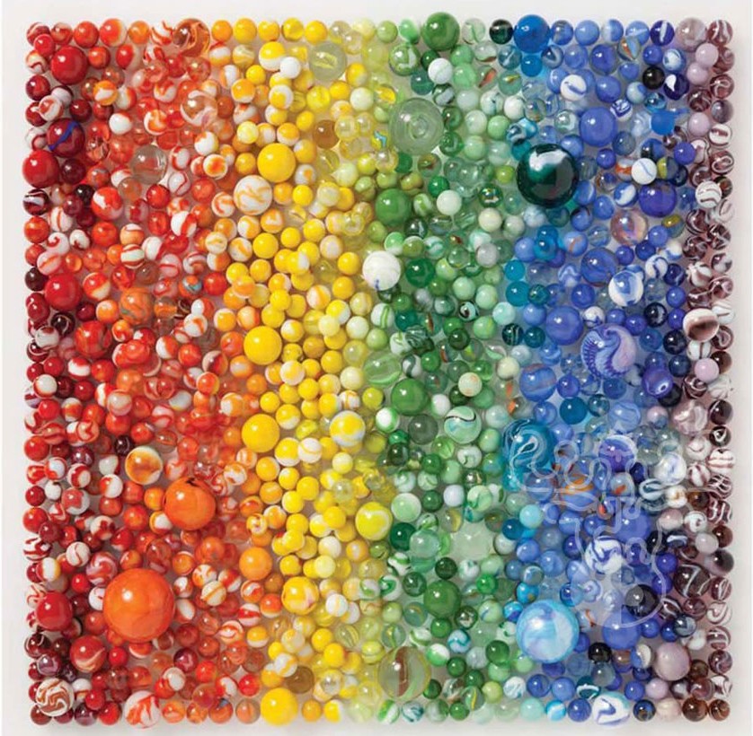 Boîte du casse-tête Rainbow Marbles (500 pièces) - Galison