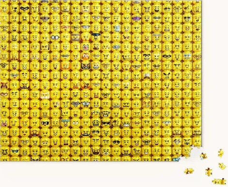 Boîte du casse-tête Lego Minifigure Faces (1000 pièces) - Chronicle Books