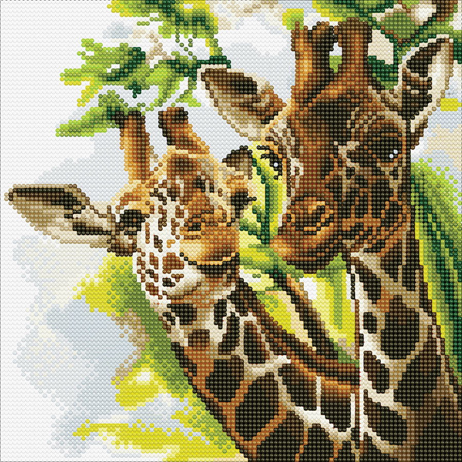 Boîte du bricolage Crystal Art - Friendly Giraffes Framed Kit (30 x 30)